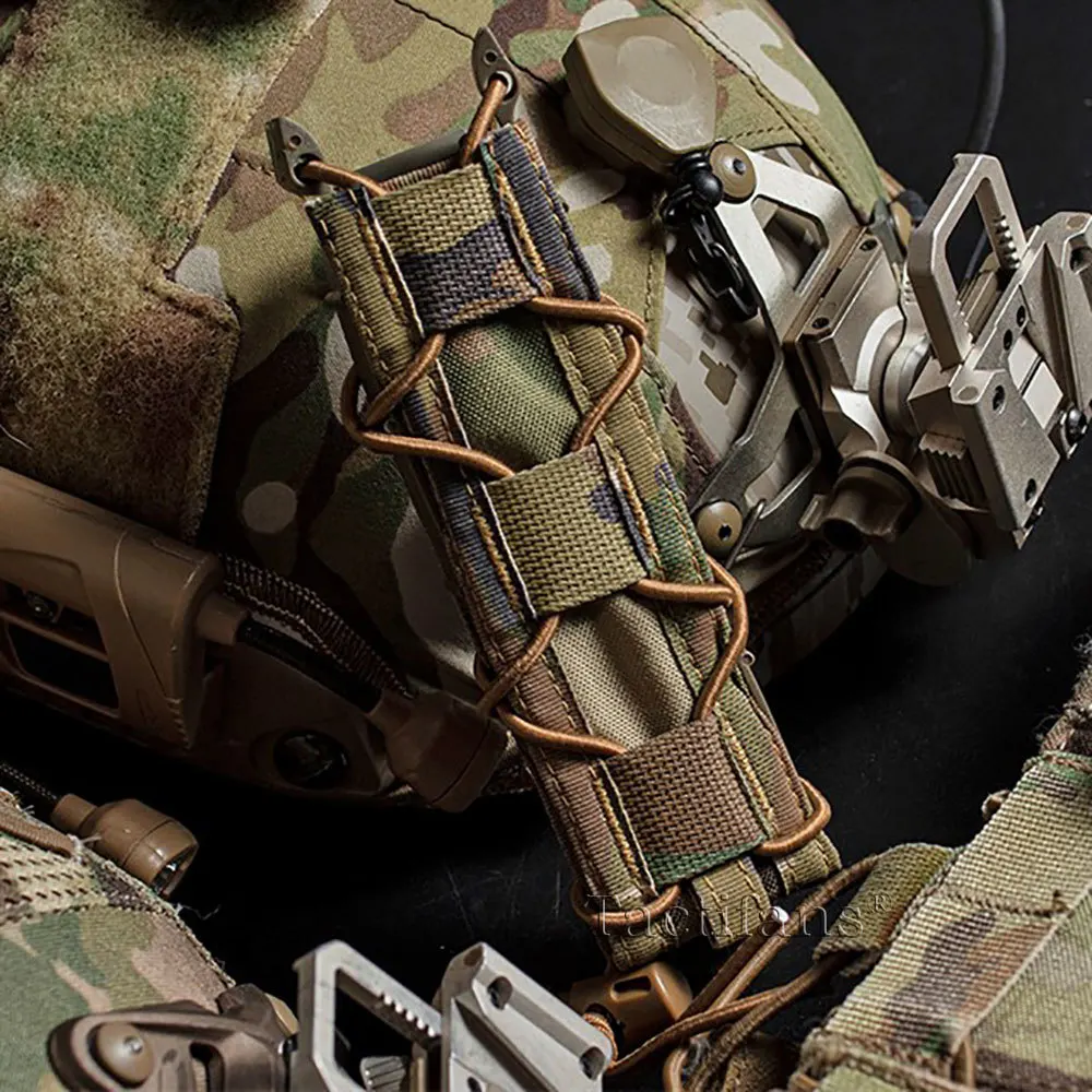 Bolsa táctica abierta para revistas de pistola, compatible con MP5/MP7/.45, larga, individual, MOLLE/PALS, Clip de malicia, cable de choque, Panel lateral de polímero de nailon 500D - imagen 3