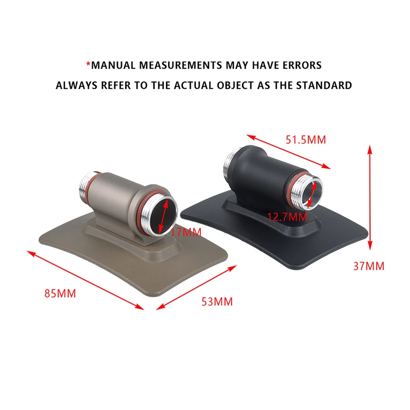 Conjunto de cuerpo de luz de explorador táctico, cuerpo de montaje de luz para casco, adecuado para la serie M300 M600, accesorios de caza al aire libre, aluminio M600V - imagen 3