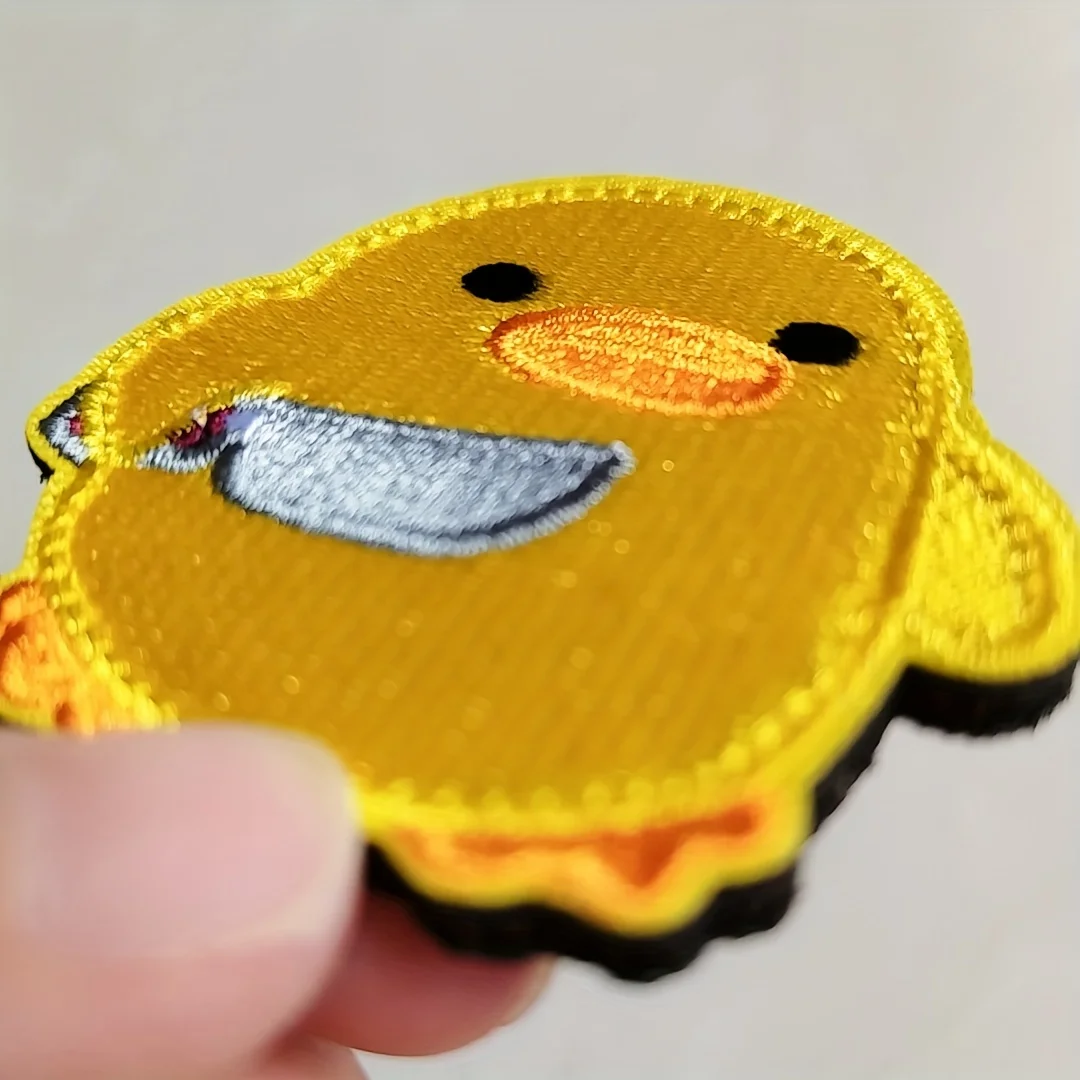 parches velcro mochila tácticos de bordados 1pc divertido lindo pollito amarillo Meme parche Velcros moral pato gancho y bucle insignia brazalete para chaquetas al aire libre, mochilas Molle DIY - imagen 5