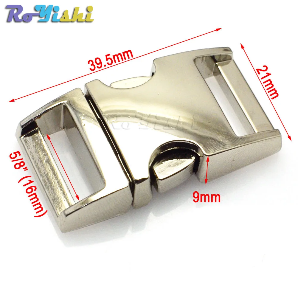 Hebilla de paracord de metal de 4 colores de 5/8 "(16mm), hebilla de apertura lateral, clips para Collar de perro pequeño, grilletes de Paracord, accesorios - imagen 3