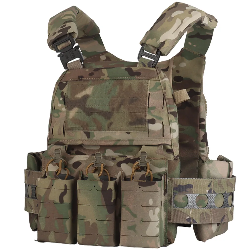 Chaleco táctico Ferro Plate Carrier V5 FCPC Militar caza Airsoft chaleco cuerpo armadura portátil MOLLE sistemas Triple revista bolsa - imagen 3