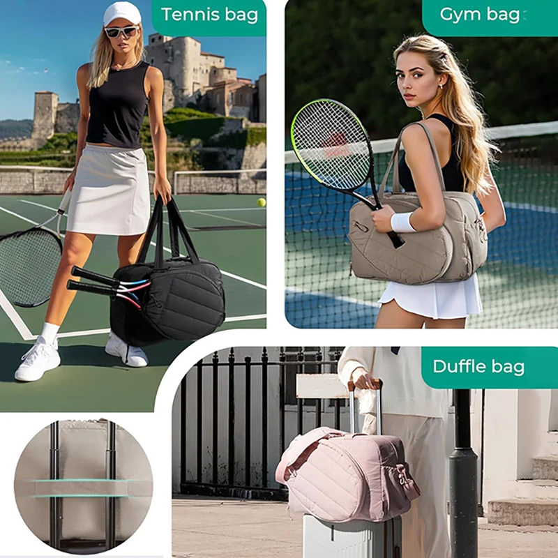 Bolso para raquetas de bádminton y tenis, entrenamiento deportivo al aire libre, senderismo, Camping, bolso de hombro, gimnasio, Fitness, Yoga, equipaje de viaje, lona - imagen 5