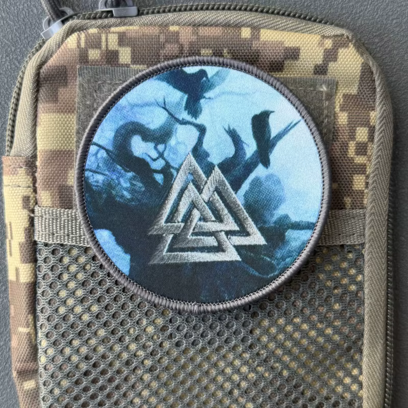 Crow Patch Parche táctico insignia moral con velcro gancho y bucle - imagen 2