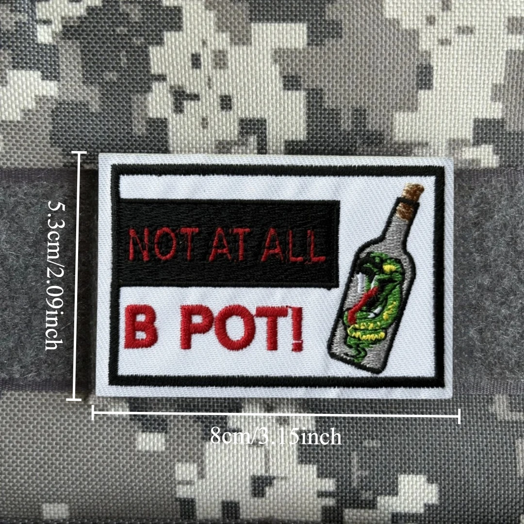No en todos parches, insignia de moral táctica, parches de gancho y bucle bordados de serpiente para ropa, mochila, pegatina decorativa militar - imagen 2