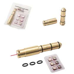 Mira láser táctica. 177/22LR/.223Rem/9mm/6,5mm/.25/7mm/8mm Cal láser Boresighter con 2 juegos de baterías