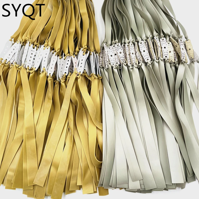 Banda de goma plana gruesa de rebote rápido, accesorios de tirachinas, Catapulta de caza al aire libre, banda de goma de alta tensión, 1,0-1,2mm, nuevo - imagen 3