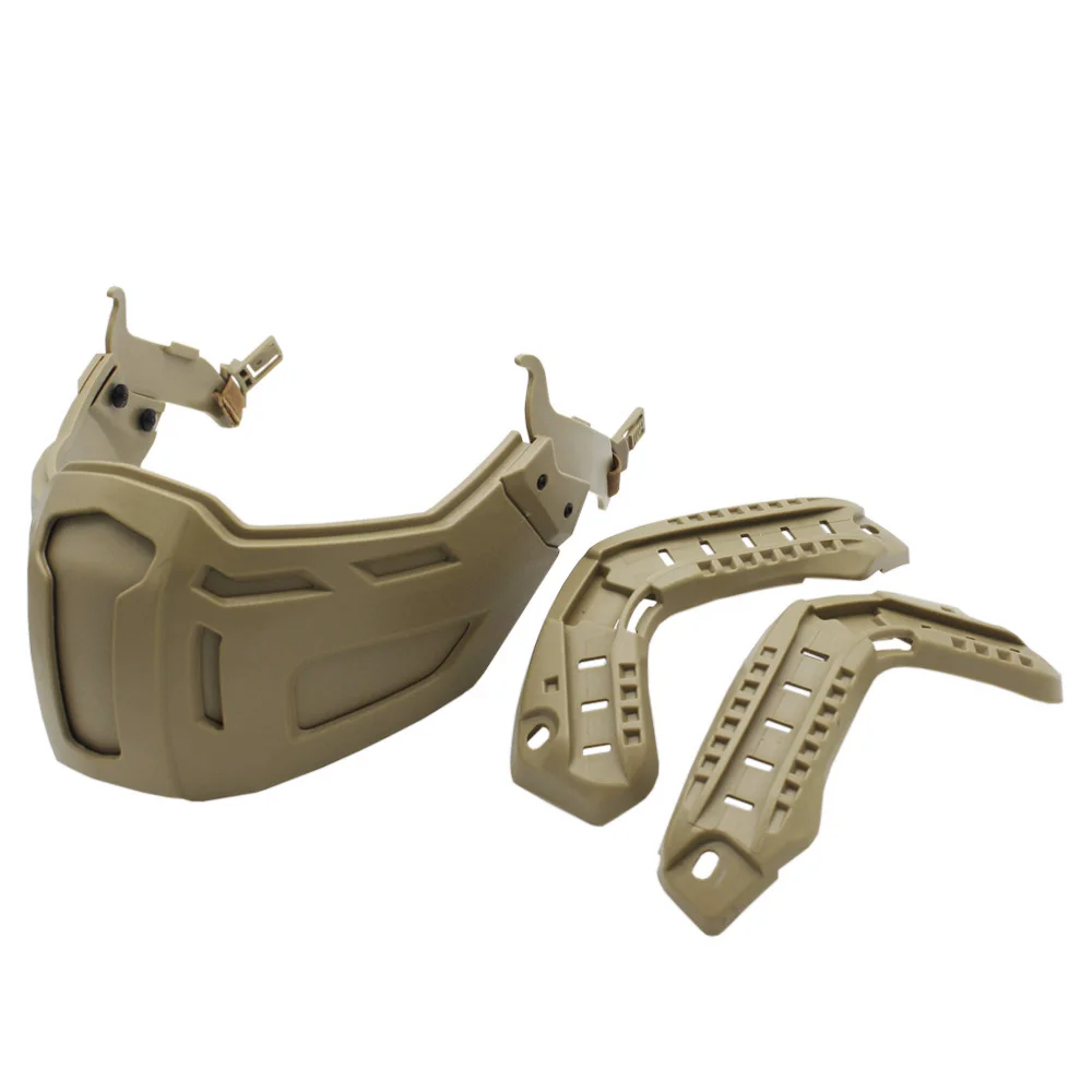 Máscara táctica para casco rápido, máscara protectora de media cara para caza, Airsoft, Paintball, accesorios para casco rápido - imagen 5