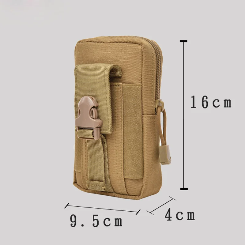 Bolsa táctica Molle de 6,5 pulgadas para hombre, riñonera militar con bolsillo pequeño, bolsa de viaje para acampar, espalda suave - imagen 4