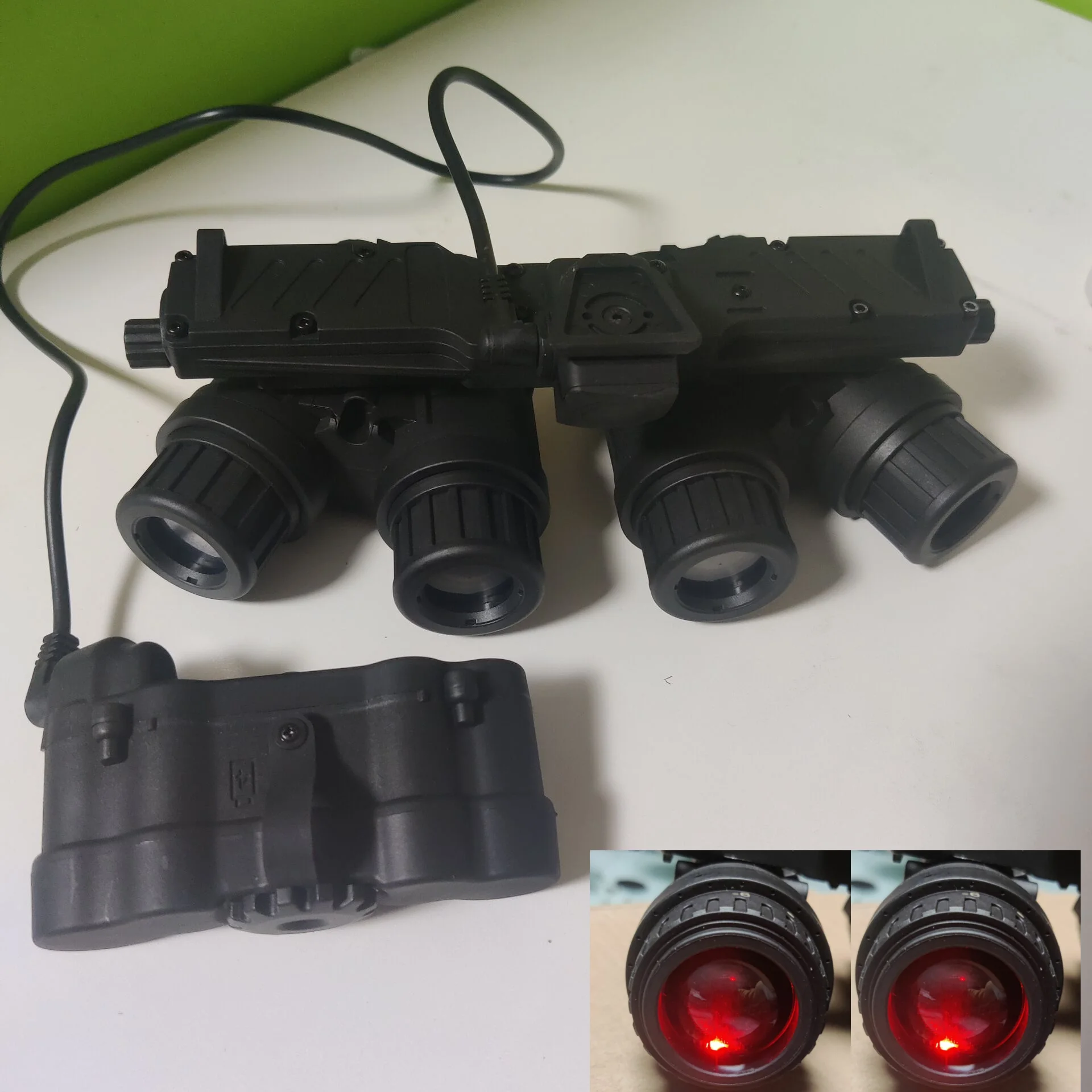 Versión luminosa ficticia táctica GPNVG 18 gafas de visión nocturna modelo sin función con soporte para casco L4G24 NVG paintball Cos - imagen 5