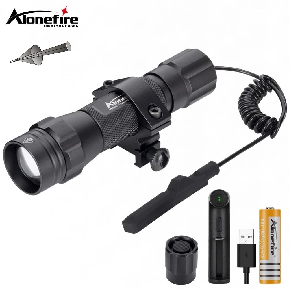 Linterna con Zoom de 12W de alta potencia, potente táctica para viajes al aire libre, caza, Camping, pesca, senderismo, soportes, interruptor remoto, luz de antorcha - imagen 3