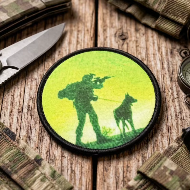 Parche táctico militar con gancho y bucle para perro - imagen 3