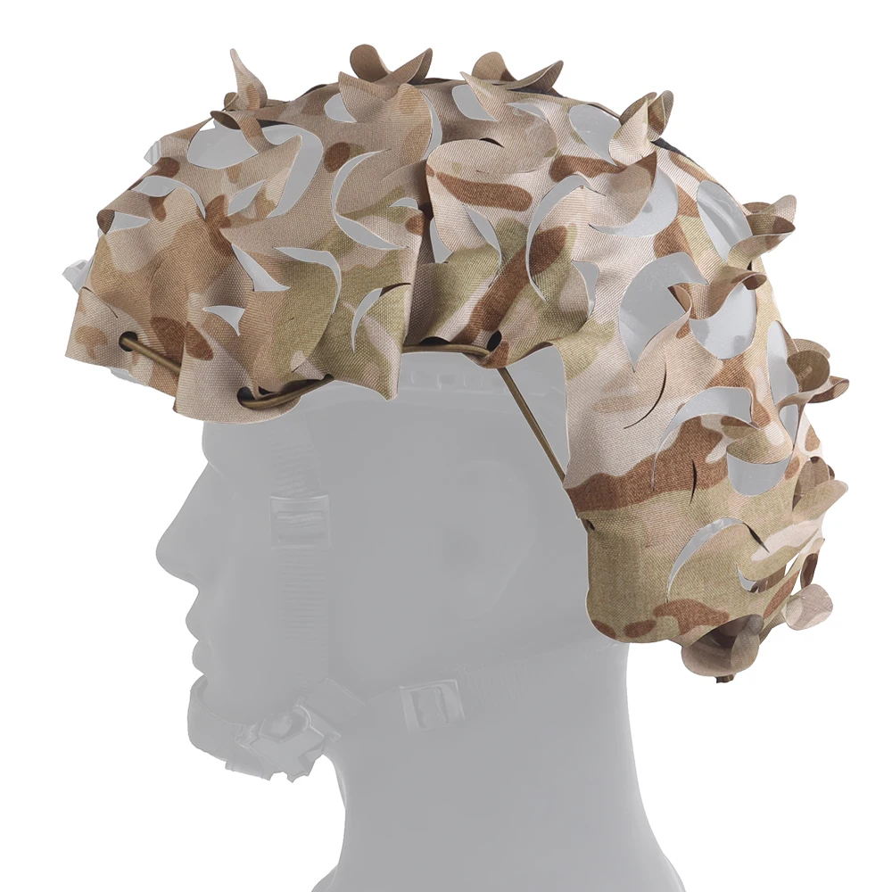 Cubierta de casco de corte láser 3D táctico, forma de hoja, multimodo, alta calidad, resistente al desgaste, paracaidista, tela de caza rápida - imagen 2