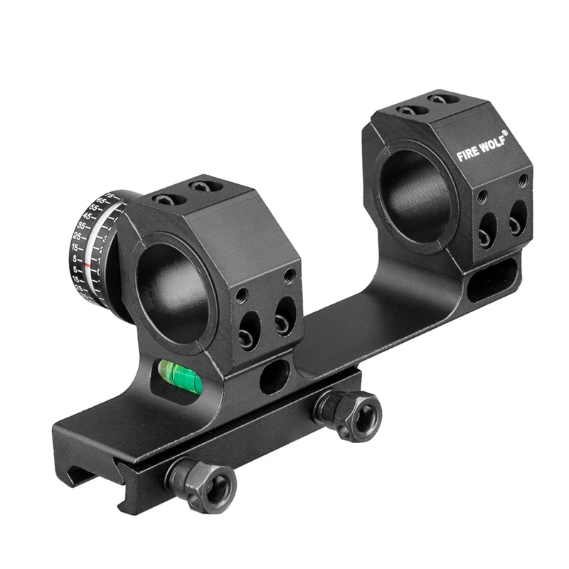 FIRE WOLF-Soporte para mira telescópica de nivel de burbuja, soporte de caza, anillos indicadores de grado de 25,4/30/34/35mm, abrazadera de tubo de equilibrio - imagen 4