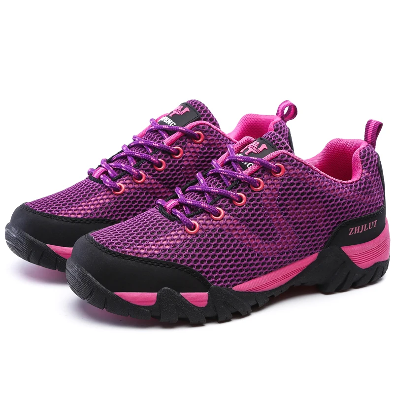 HIKEUP-zapatos de Montañismo para hombre, calzado informal de deporte al aire libre, de malla transpirable, para senderismo, para primavera - imagen 2