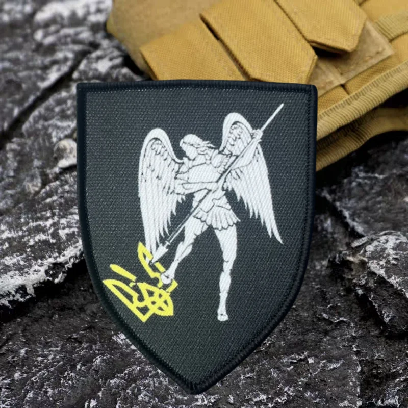 Parche con estampado del Arcángel Michael, chaleco táctico, gancho y bucle, insignia decorativa de moral, pegatina para mochila, parches para brazalete para ropa - imagen 5