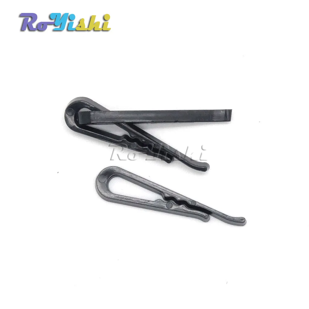 Clip de plástico de 49,5 mm, 38 mm y 30 mm con dientes para vestido, camisa, embalaje de prendas, negro - imagen 5