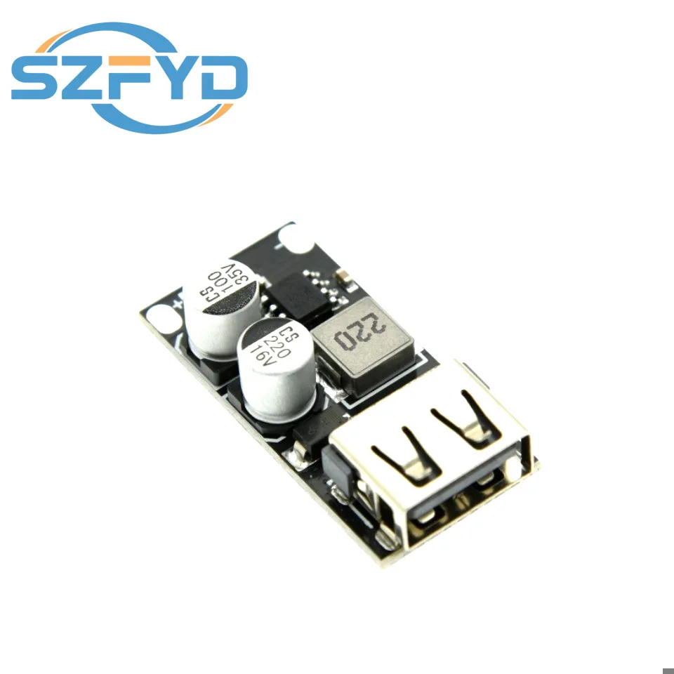 USB QC3.0 QC2.0 USB DC-DC convertidor reductor de carga módulo reductor 6-32V 9V 12V 24V a placa de circuito de cargador rápido 5V - imagen 2