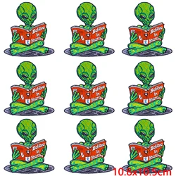 Parche Alien táctico bordado termoadhesivo – 10 unidades para mochila