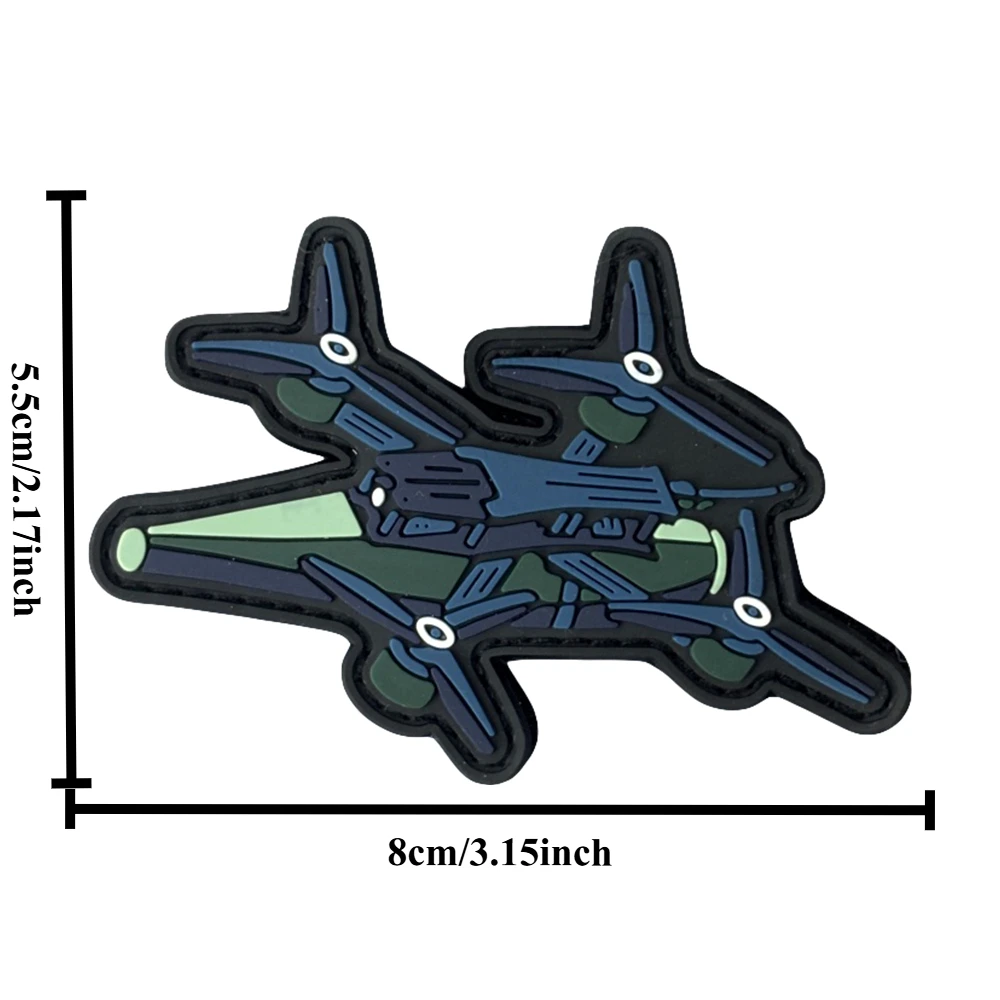 Parche de PVC para Dron táctico UAV Morale, parches de gancho y bucle, insignia militar, brazalete, sombreros, pegatinas para mochila - imagen 2