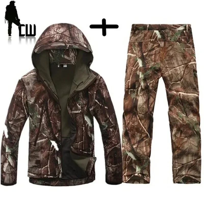 TAD Gear-Conjunto de chaqueta de camuflaje Softshell táctica para hombre, cortavientos para acampar, ropa de senderismo impermeable, chaqueta de lana para exteriores - imagen 2