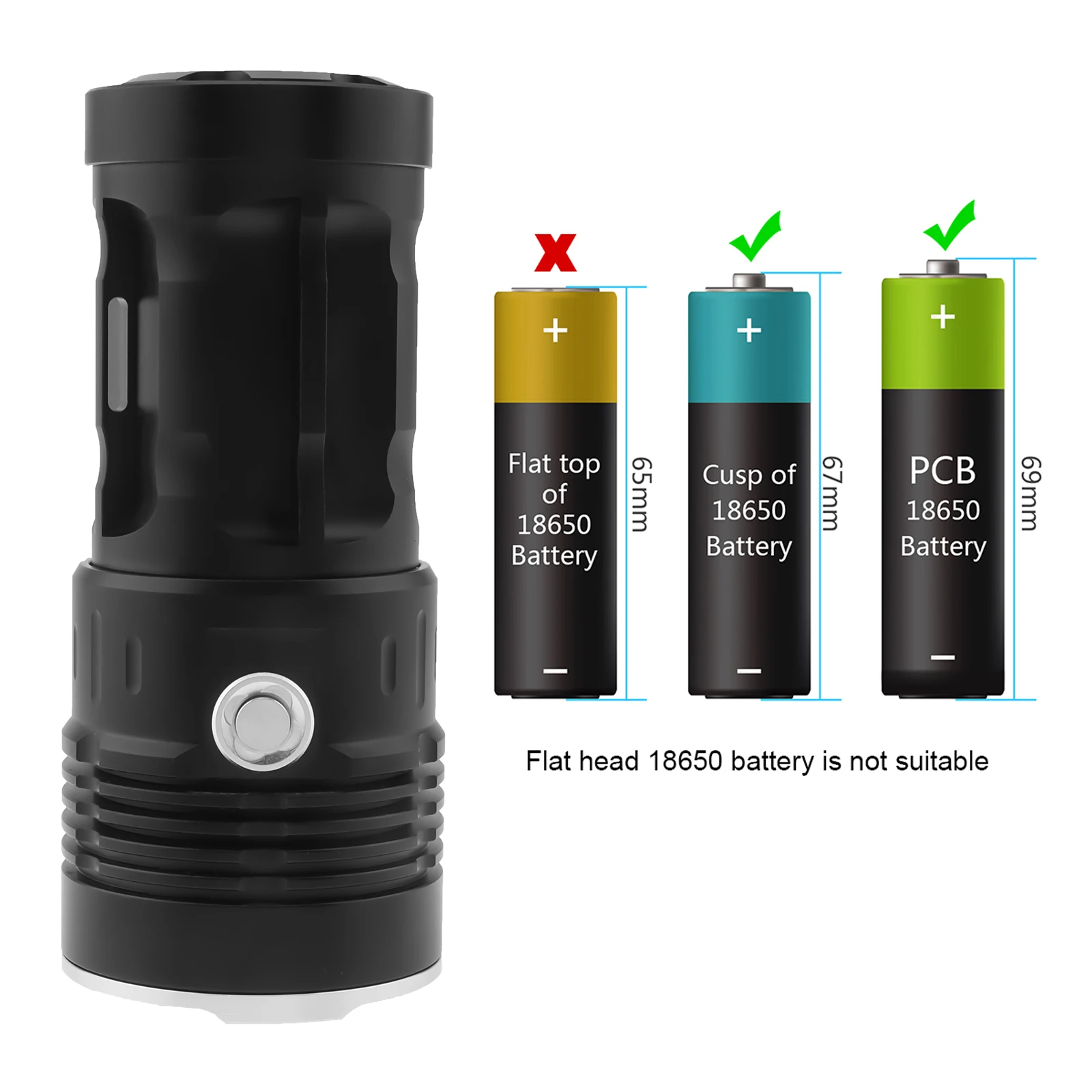 Linterna Led superbrillante impermeable para caza, Camping y pesca, 3 modos, 25W/30W, 10/18 LED - imagen 3