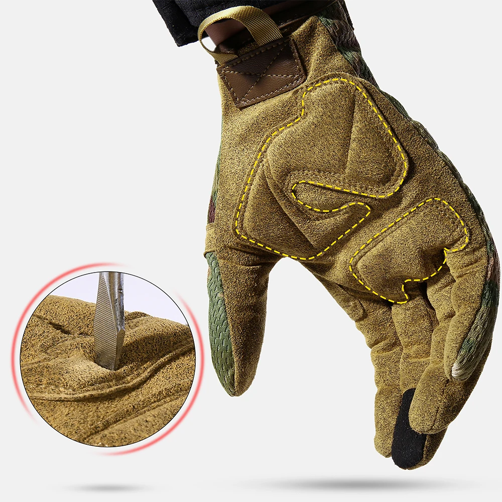 Guantes tácticos camuflaje con pantalla táctil para tiro y protección - imagen 2