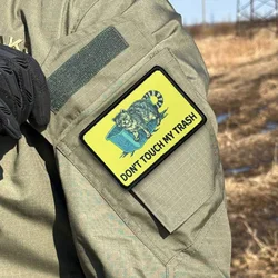 Parche táctico gato dibujos animados gancho y bucle insignia militar