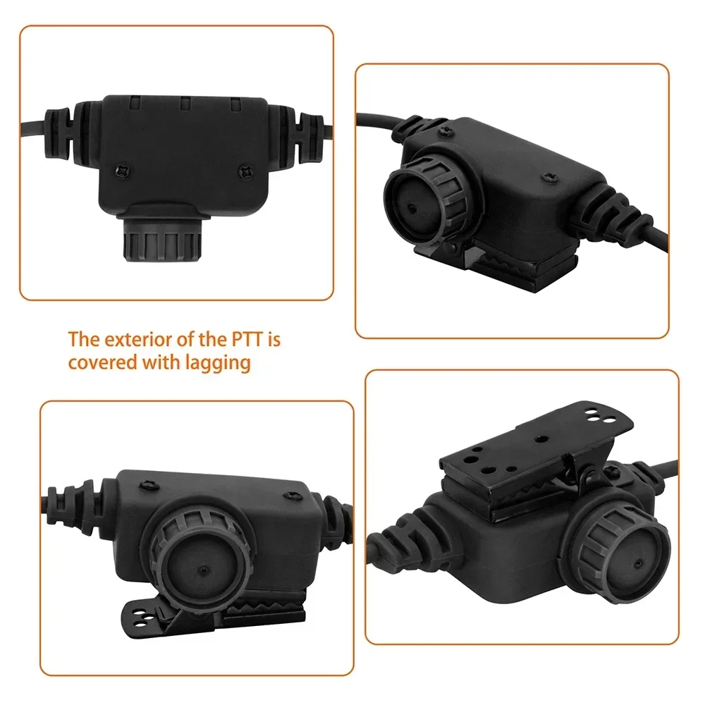 Adaptador de auriculares tácticos U94 Ptt, enchufe de 6 pines para PRC 163 PRC148 / PRC 152 militar Airsoft COMTA, auriculares de caza y tiro - imagen 4