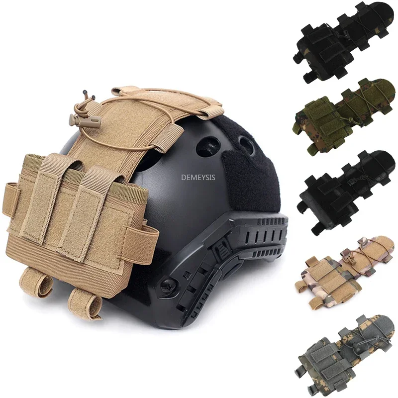 Bolsa táctica para batería de casco, paquete de contrapeso para exteriores CS Airsoft, caza, casco rápido, accesorios para bolsa de batería