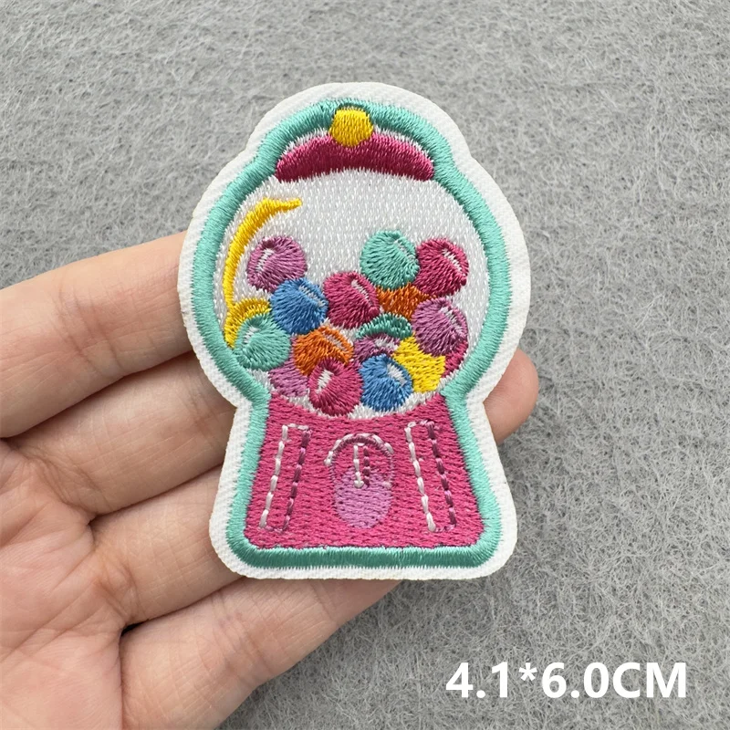 Parches de dibujos animados DIY para planchar en la ropa, parches bordados, apliques para ropa, chaqueta, estrella de Rock, rayas, pegatinas de costura - imagen 5