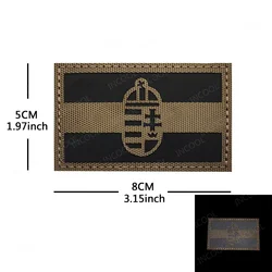 Parche reflectante infrarrojo IR bandera Hungría táctico para ropa