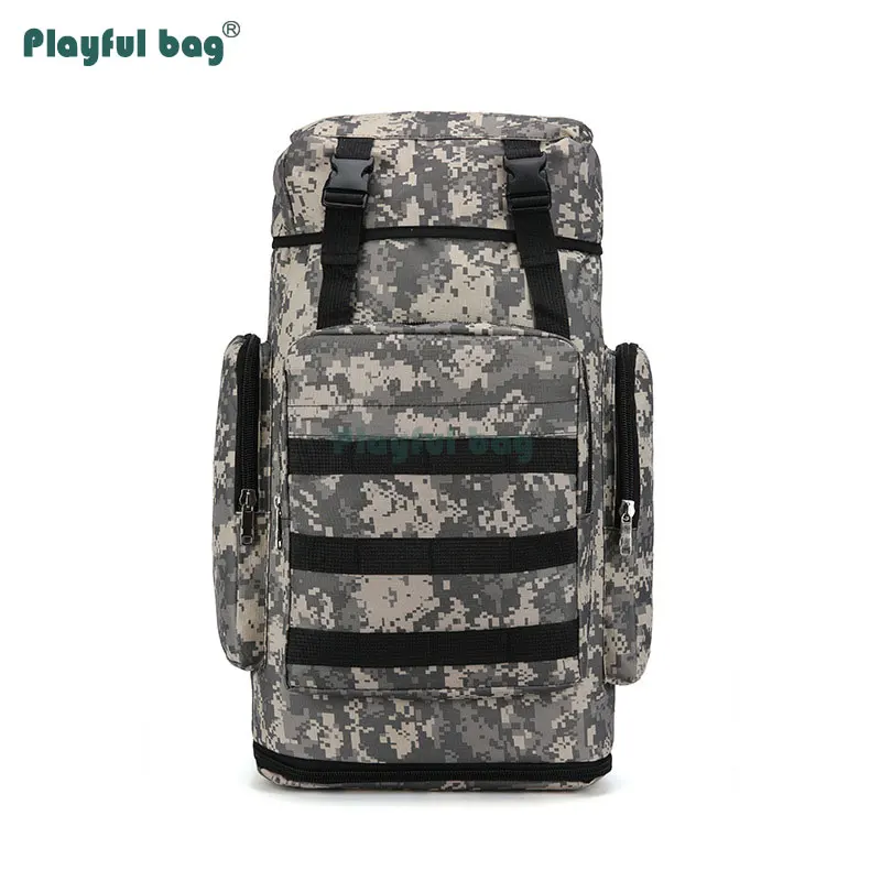 Mochila de Camping de 100l, bolsa impermeable para deportes de viaje al aire libre, mochila MOLLE militar de camuflaje para adultos, AVA83 - imagen 2