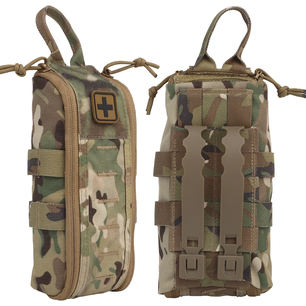 Bolsa de primeros auxilios Molle, bolsa médica táctica de liberación rápida para acampar al aire libre, bolsa médica del ejército militar, bolsa IFAK de supervivencia de emergencia - imagen 3