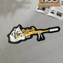 Parche táctico de PVC de Lobo de francotirador, gancho y bucle de guerrero Animal, insignia de moral militar, pegatinas para mochila, parches para brazalete para ropa