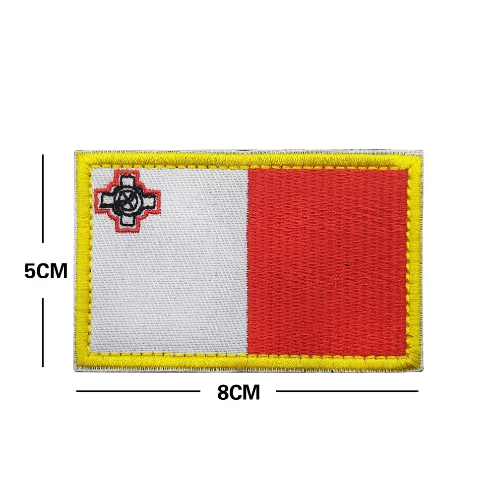 Parches de mochila reflectantes IR para ropa, nueva bandera personalizada de Europa, Malta, corte láser, moral - imagen 3