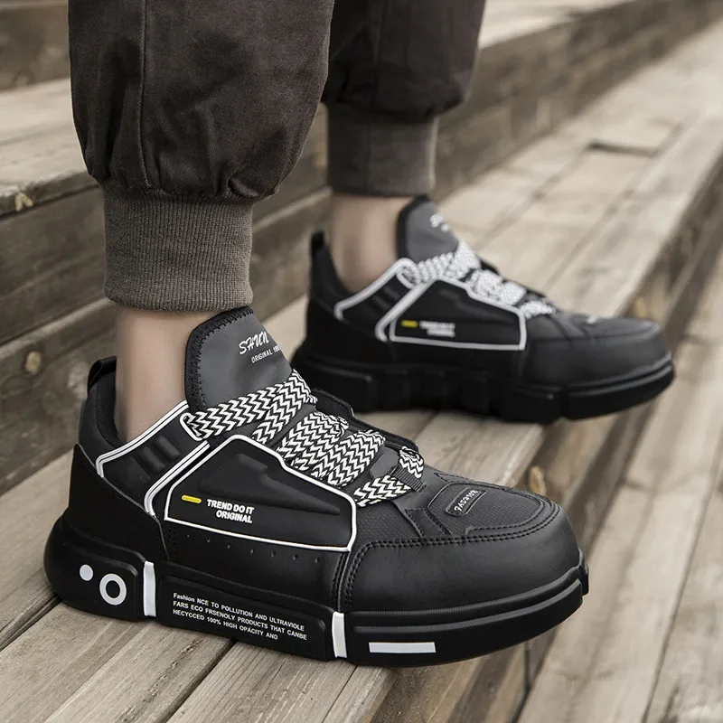 Zapatos de trabajo ligeros para hombres y mujeres, zapatillas de trabajo, botas a prueba de perforaciones, zapatos indestructibles, zapatos de seguridad transpirables con punta de acero - imagen 5