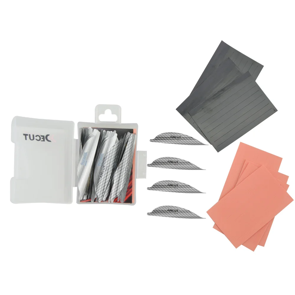 50 Uds paleta giratoria 1,56/1,75/2 pulgadas tiro con arco flecha pluma ala derecha plástico espiral Fletches tiro caza objetivo flecha Fletching - imagen 5