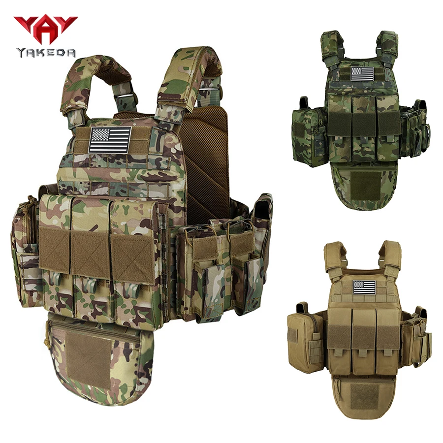 Chaleco modular de múltiples monturas YAKEDA con tirantes ajustables, múltiples bolsillos, zonificación y posiciones Magic Sticky de múltiples áreas