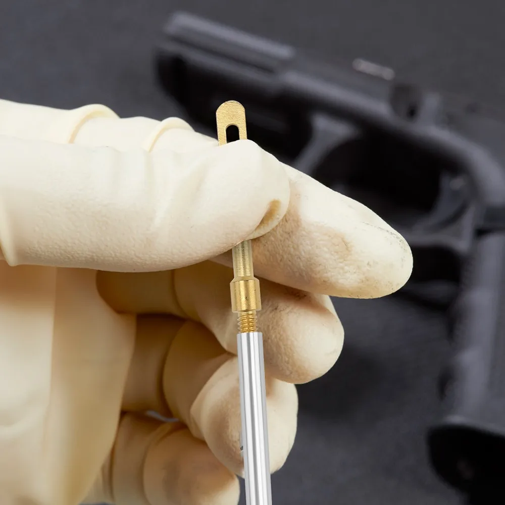 Kits de limpieza de armas tácticas, 12 Uds., para 22/.30/.38 Cal, 9mm, Rifle, pistola, barril, cepillo limpiador, herramientas de limpieza de caza - imagen 4