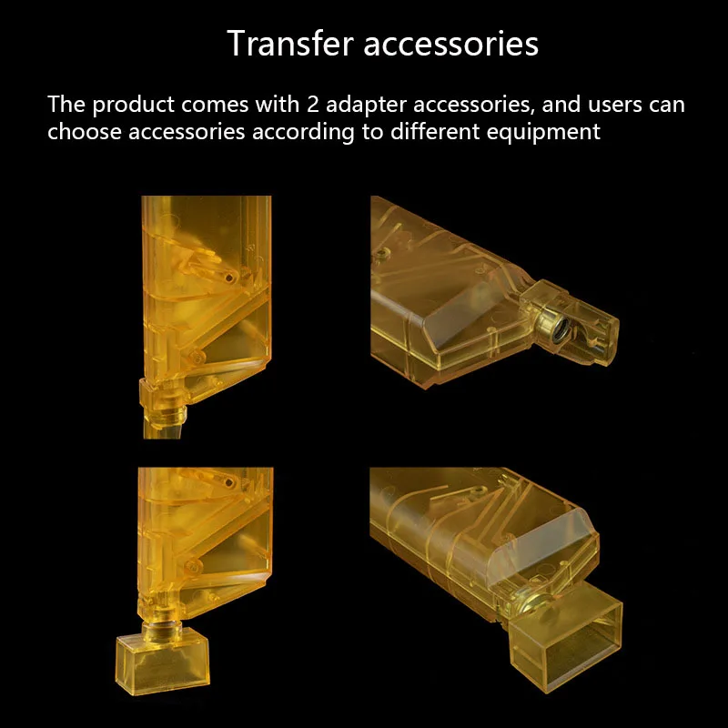 Cargador BB rápido (300 rondas), equipado con dos adaptadores, color transparente, juegos tácticos - imagen 3