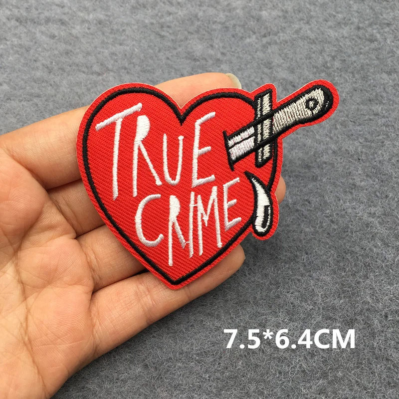 Parches bordados de película de terror Addict, parches para planchar para ropa, parches Punk, apliques, decoración de costura de ropa DIY - imagen 4