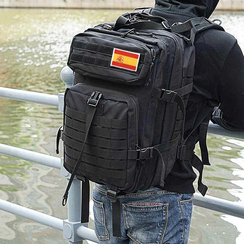 Mochila táctica de 45L para hombres al aire libre Molle EDC Pack caza CCW bolsa de supervivencia de 3 días senderismo mochila resistente - imagen 5