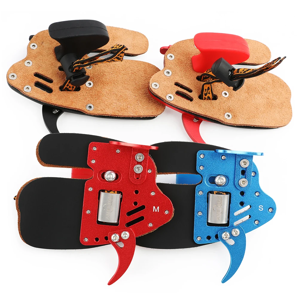 Protector de dedo para tiro con arco S/M/L/XL, pestaña de cuero de vaca para mano derecha, arco, flecha, guante de protección para caza, Protector de dedo para tiro - imagen 5