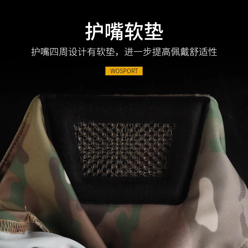 Pasamontañas de camuflaje táctico para ciclismo y exterior: máscara facial transpirable y resistente al viento con tela elástica acolchada suave - imagen 5