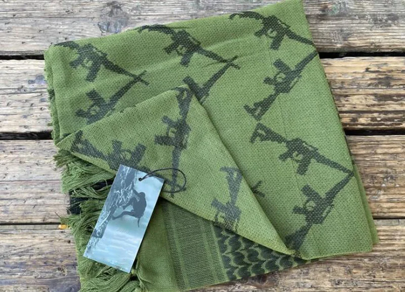 Shemagh-bufanda para deportes al aire libre para hombre y mujer, bufanda de combate táctico, Airsoft, militar, árabe, KeffIyeh, Arafat, senderismo, Camping, accesorios de ciclismo - imagen 5