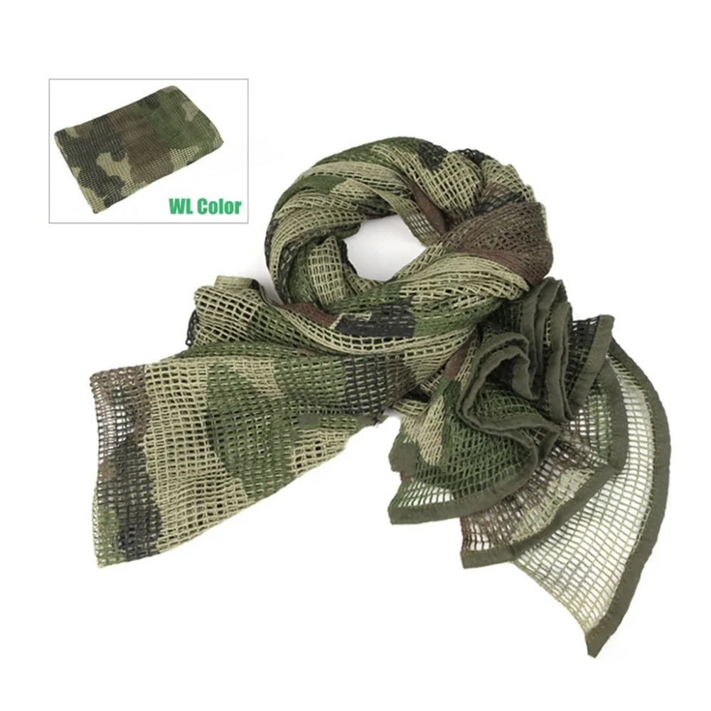 Bufanda táctica de malla de camuflaje para el cuello, pañuelo de red militar para la cara de francotirador, velo Shemagh, envoltura para la cabeza para caza y Camping - imagen 4