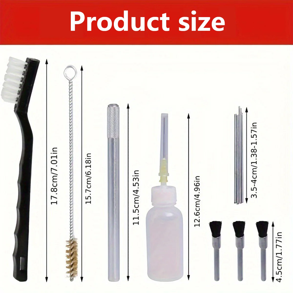 Kit de limpieza de pistola de pintura, juego de cepillos de limpieza de pistola pulverizadora profesional, herramientas de limpieza, pincel para limpiar manchas de aceite, plástico y Metal - imagen 2