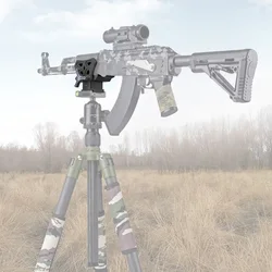 Adaptador de montaje tipo Arca 3/8 para sillín rifle de caza