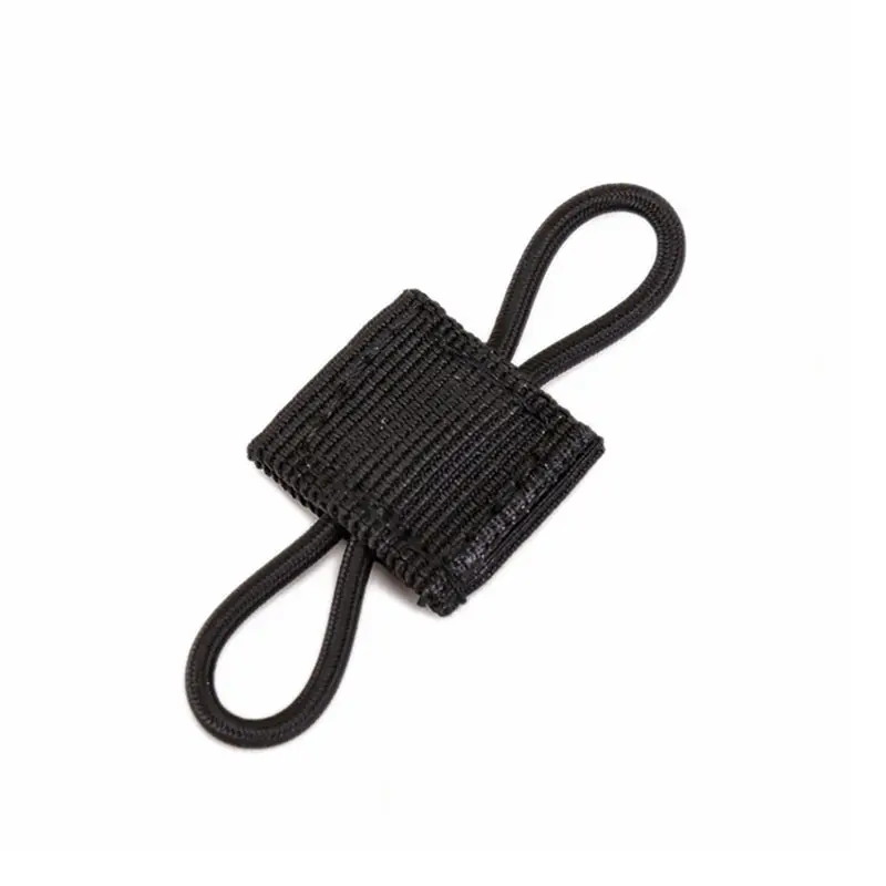 Sujetador de nailon negro para exteriores, retenedor de encuadernación táctica, hebilla de cinta elástica Molle para mochila, accesorios para equipos, 10 piezas - imagen 3