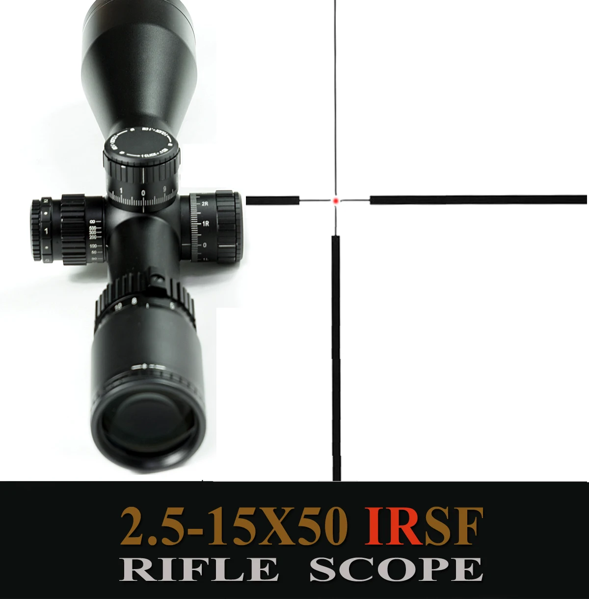 Alcance de rifle de caza iluminado de largo alcance, retícula de punto rojo, anillo de 30 mm, 2,5-15x50SF. 308,. 338 - imagen 4